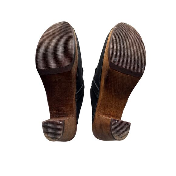 Swedish Maguba Chicago Matte Black Leather Clogs Size 40 / US 9.5 - Picture 6 of 7